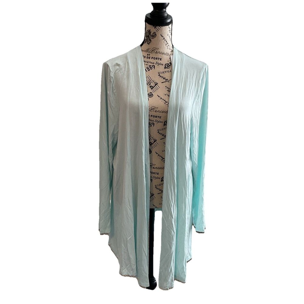 Lane Bryant Mint Green Open Front Cardigan 18/20 Lightweight New Cardie